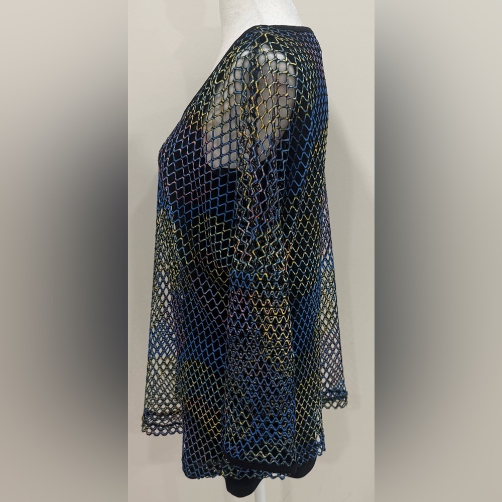 JOSEPH RIBKOFF MESH TUNIC MULTI Size 8 - Picture 3 of 7